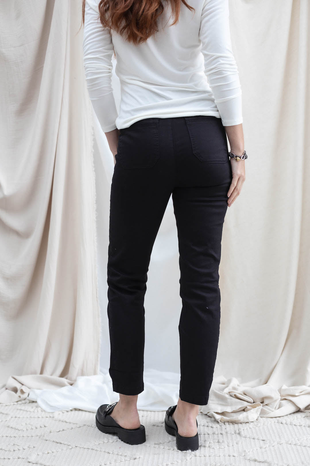 Button Fly High Rise Patch Pocket Utility