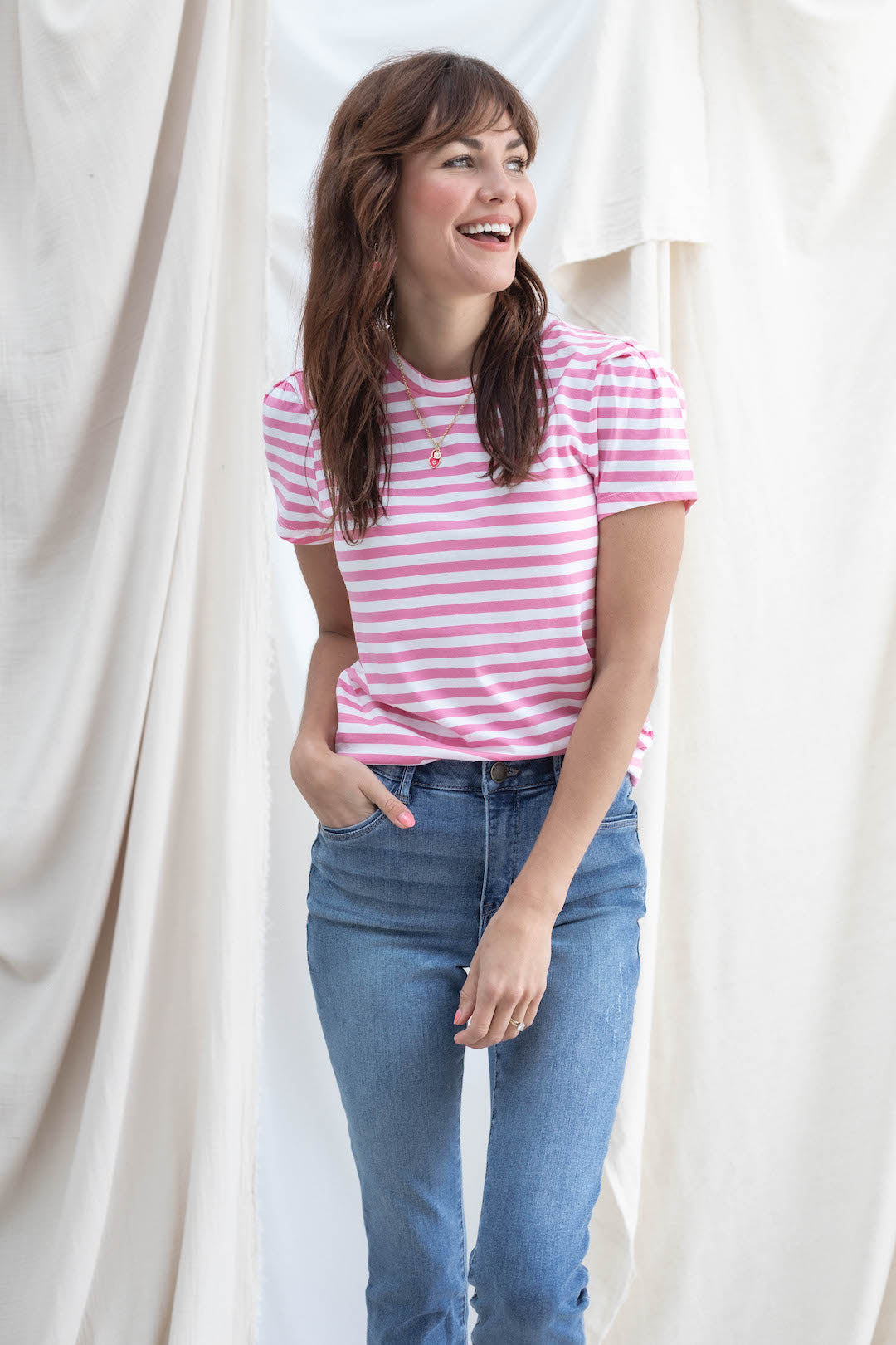 Short Sleeve Striped Tee - 2 Colors