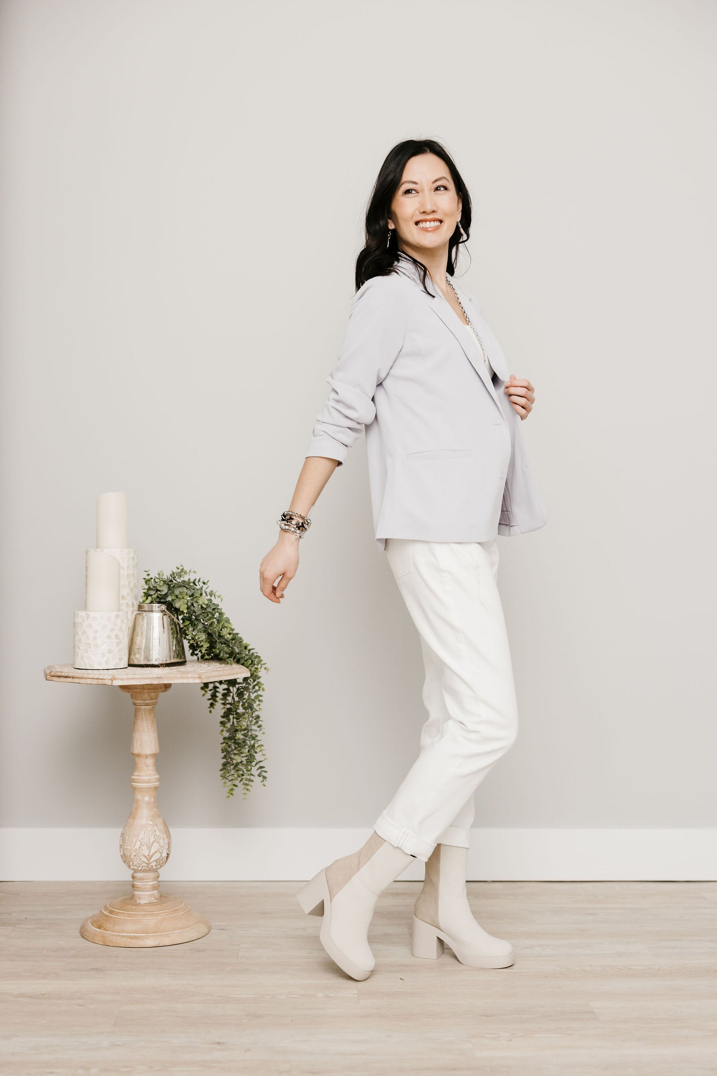 White Girlfriend Straight Leg