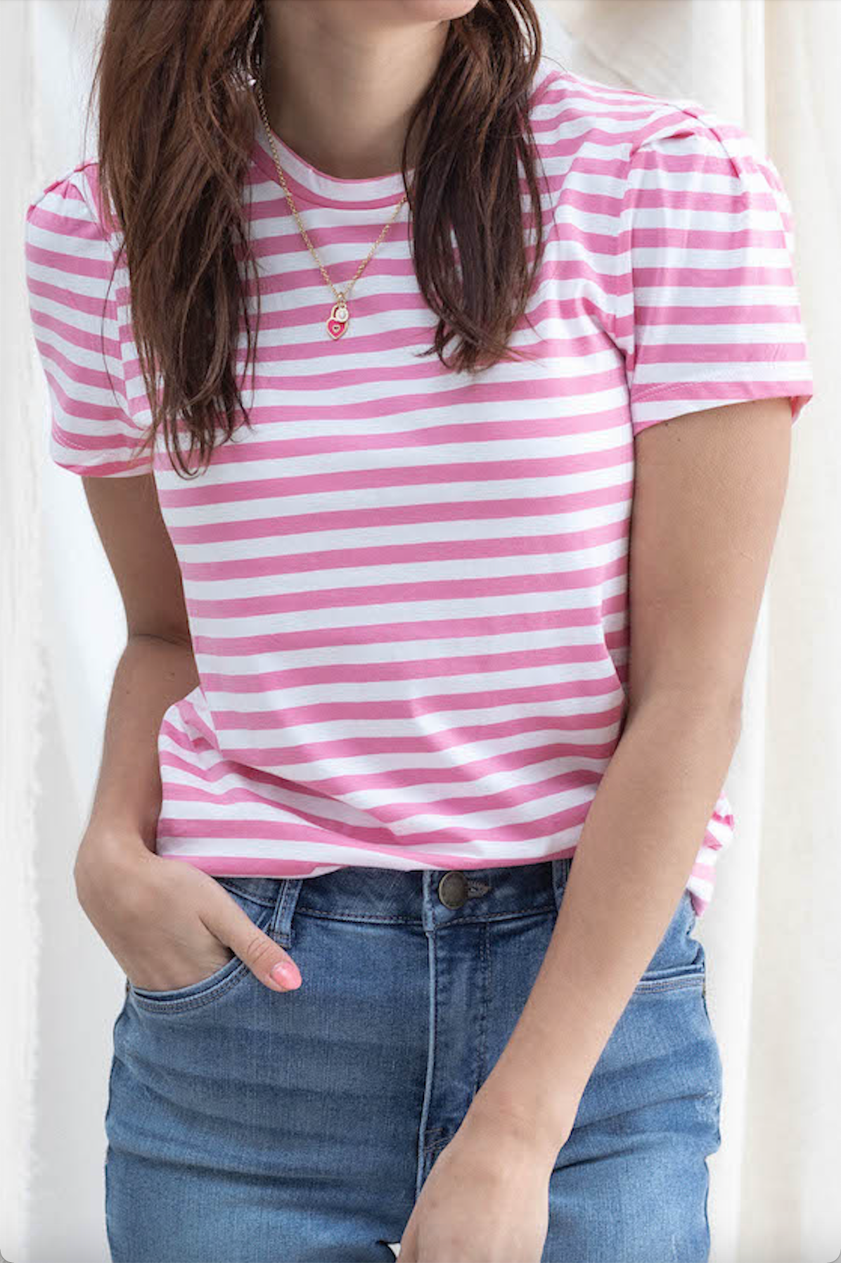 Short Sleeve Striped Tee - 2 Colors