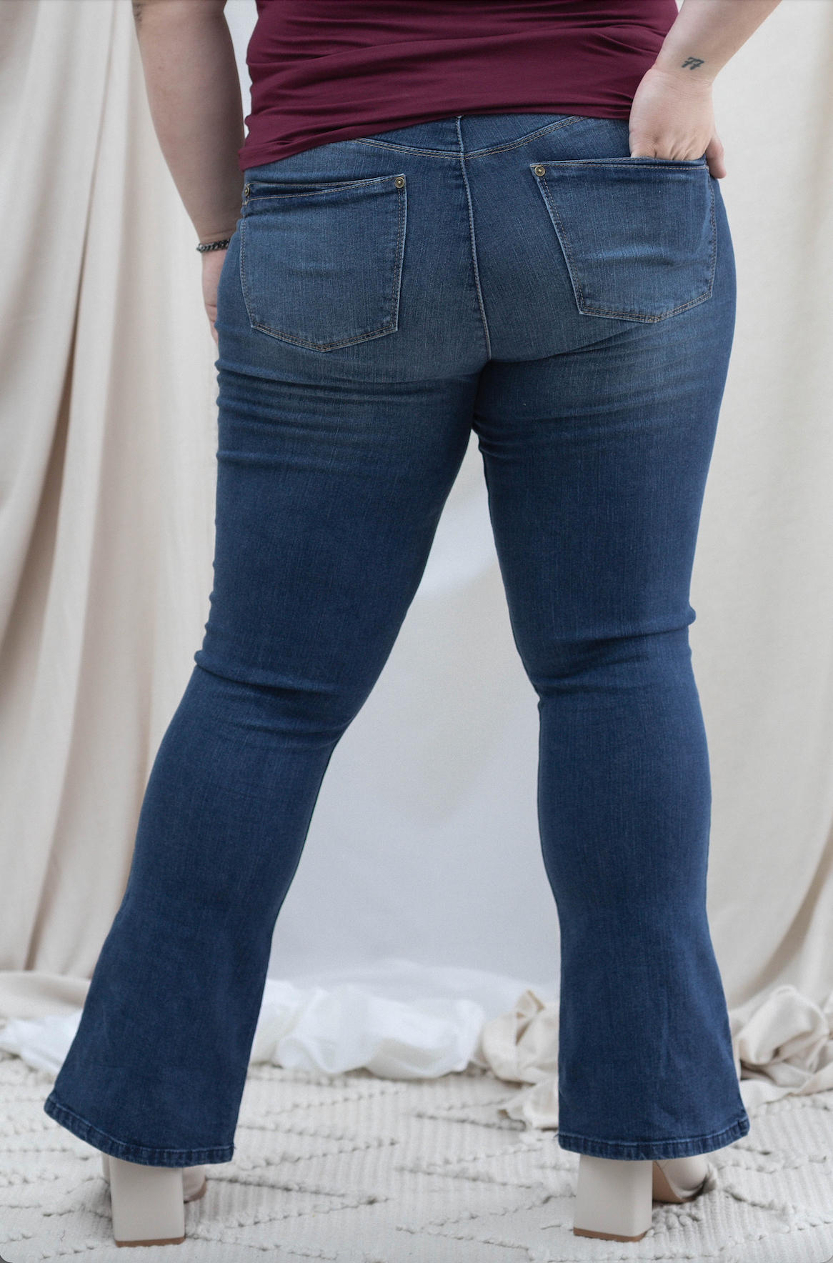 Front Slit High Rise Itty Bitty Boot