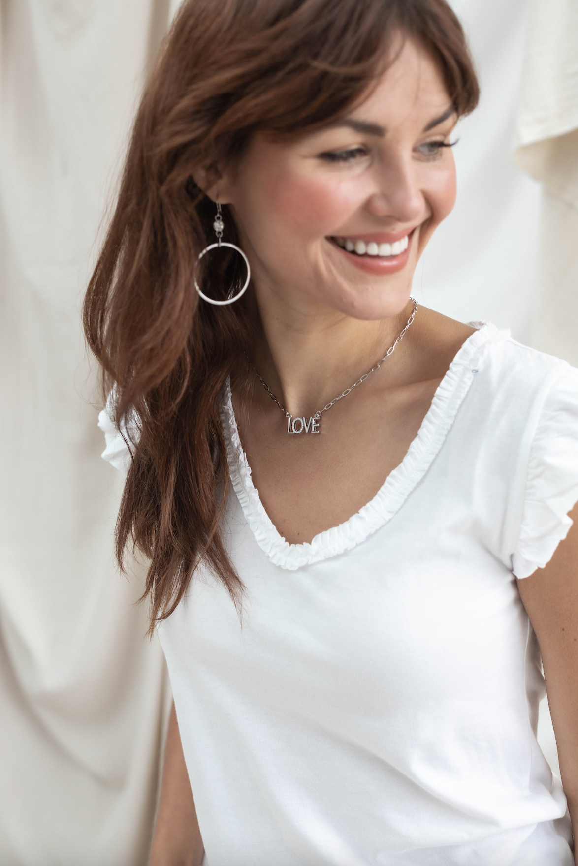 V Neck Feminine Detail Top - 2 Colors
