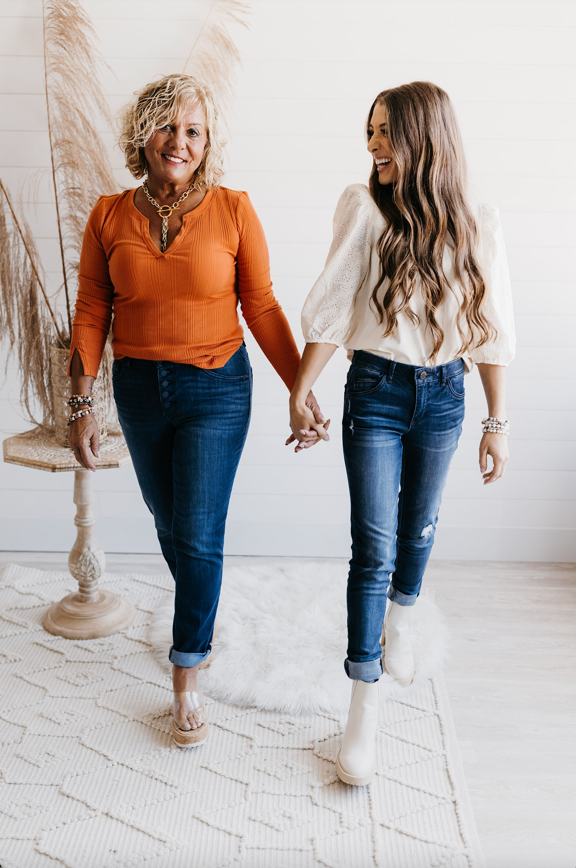 Variegated Stretch Rib Long Sleeve - Spice
