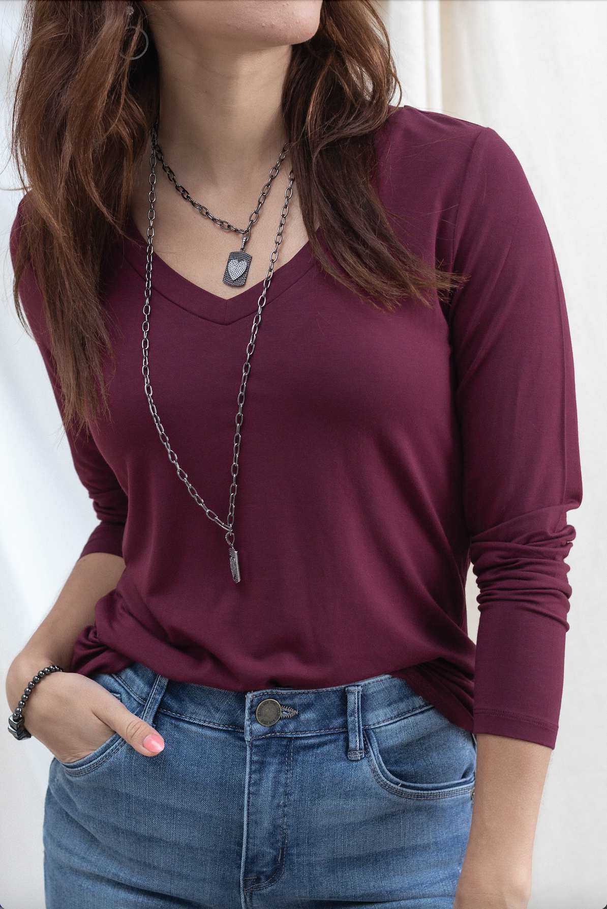 Everyday Long Sleeve V-Neck - 8 Colors