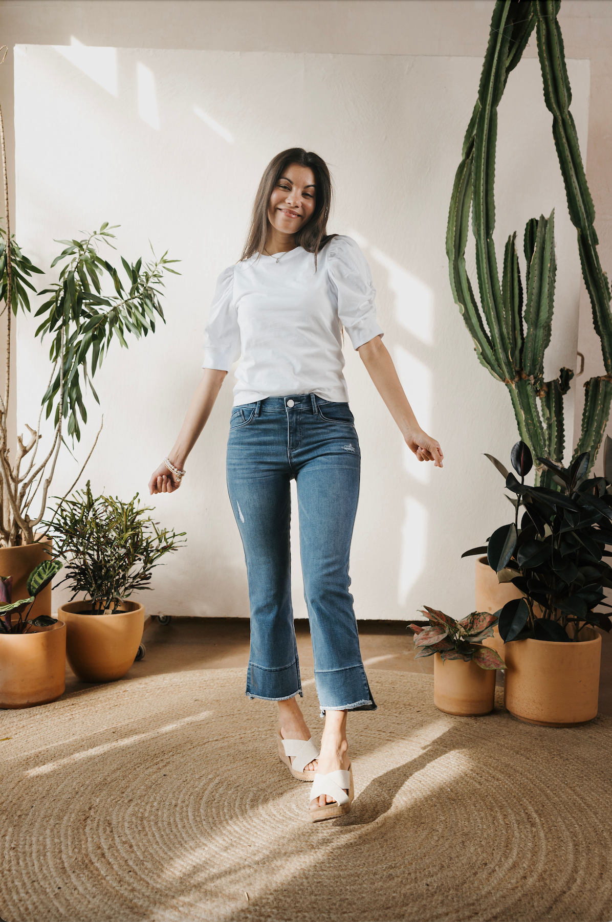 Bold and Beautiful Ruched Sleeve Top - White