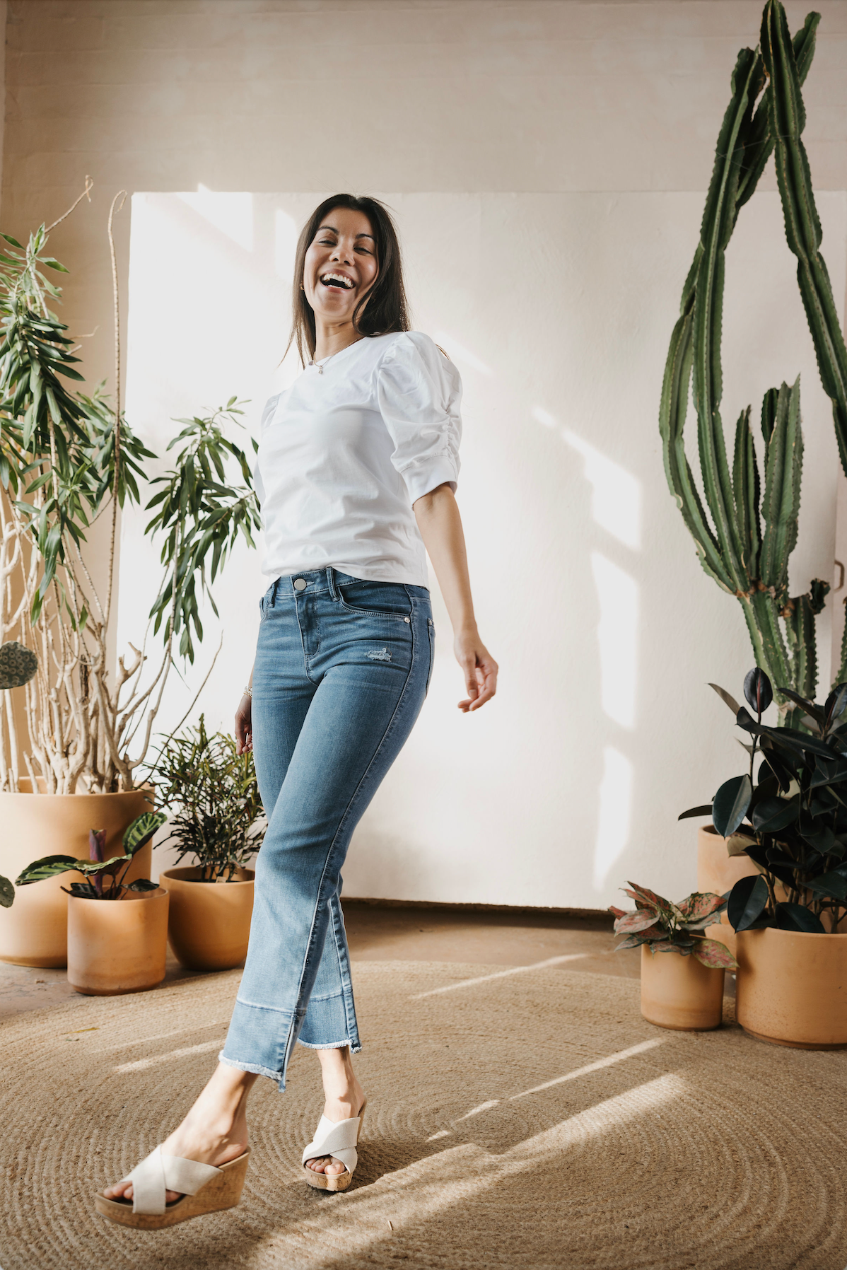Bold and Beautiful Ruched Sleeve Top - White