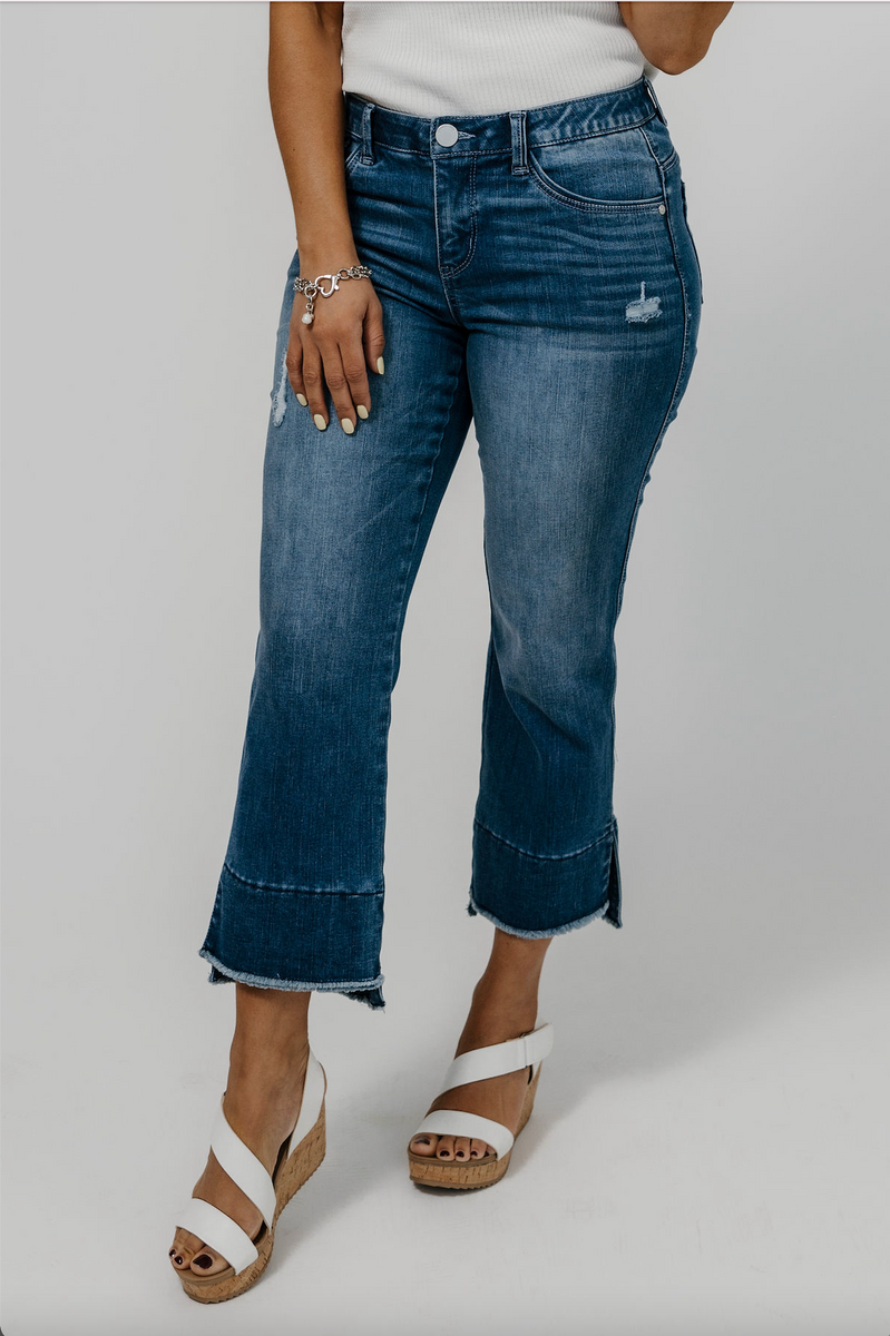 Kick Flare with Frayed Hem – Mac and Me