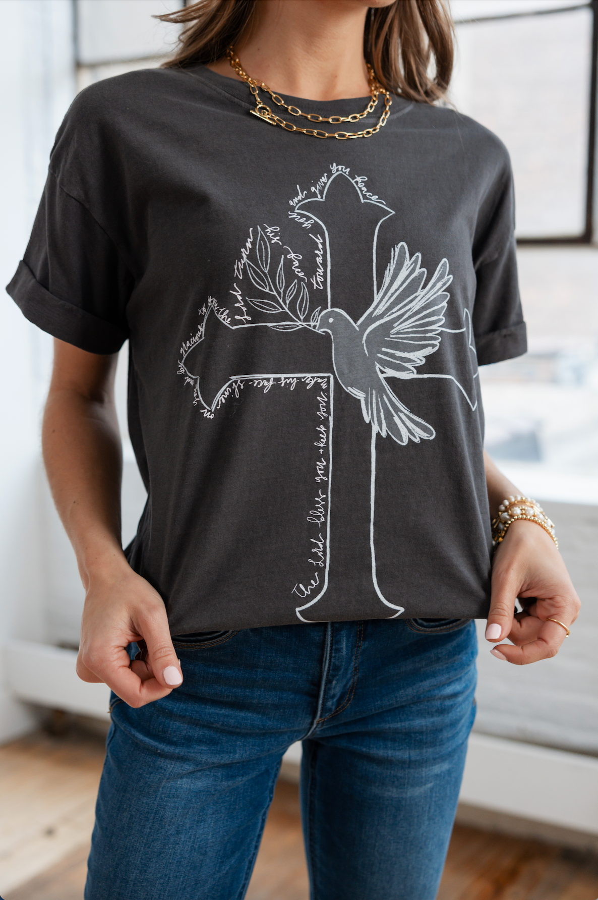 Cross and Dove Graphic Tee