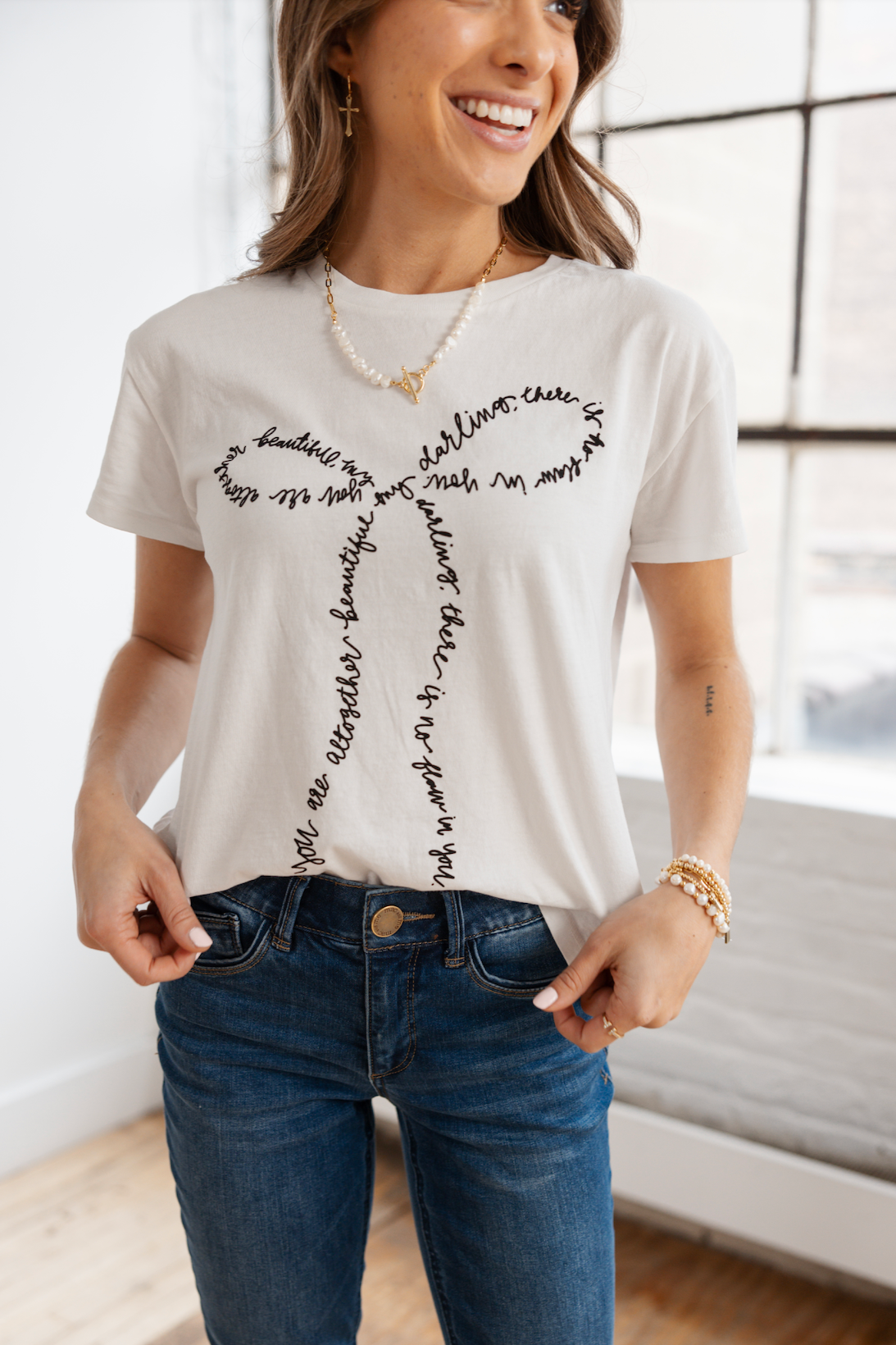 Altogether Beautiful Bow Tee