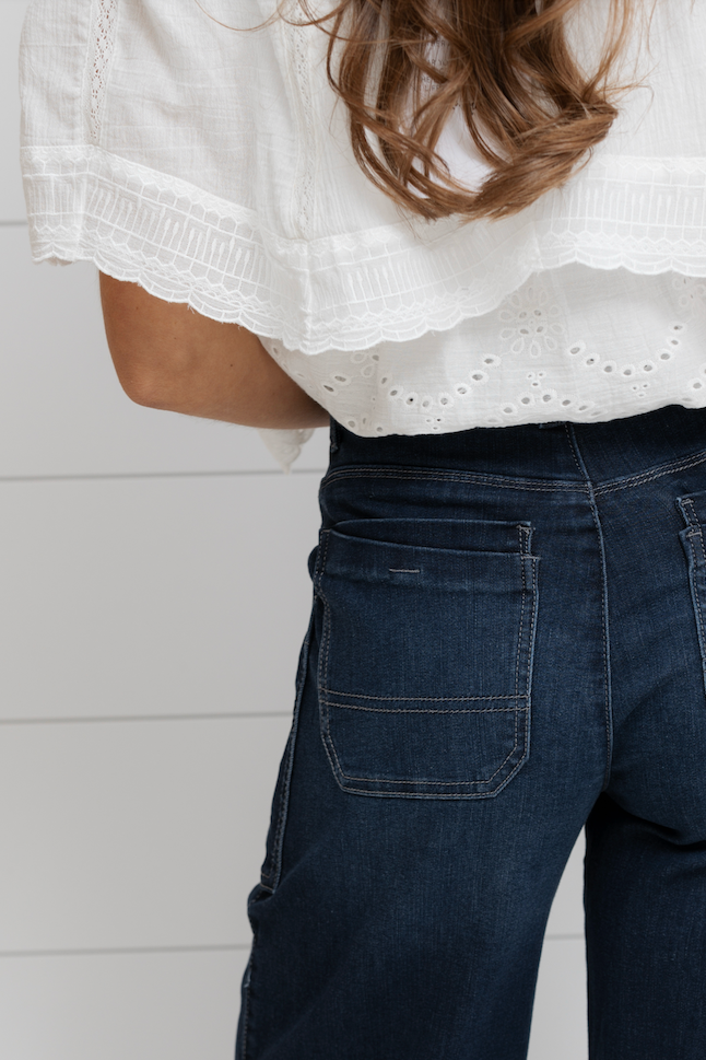 Eyelet Off The Shoulder Eyelet Top - White