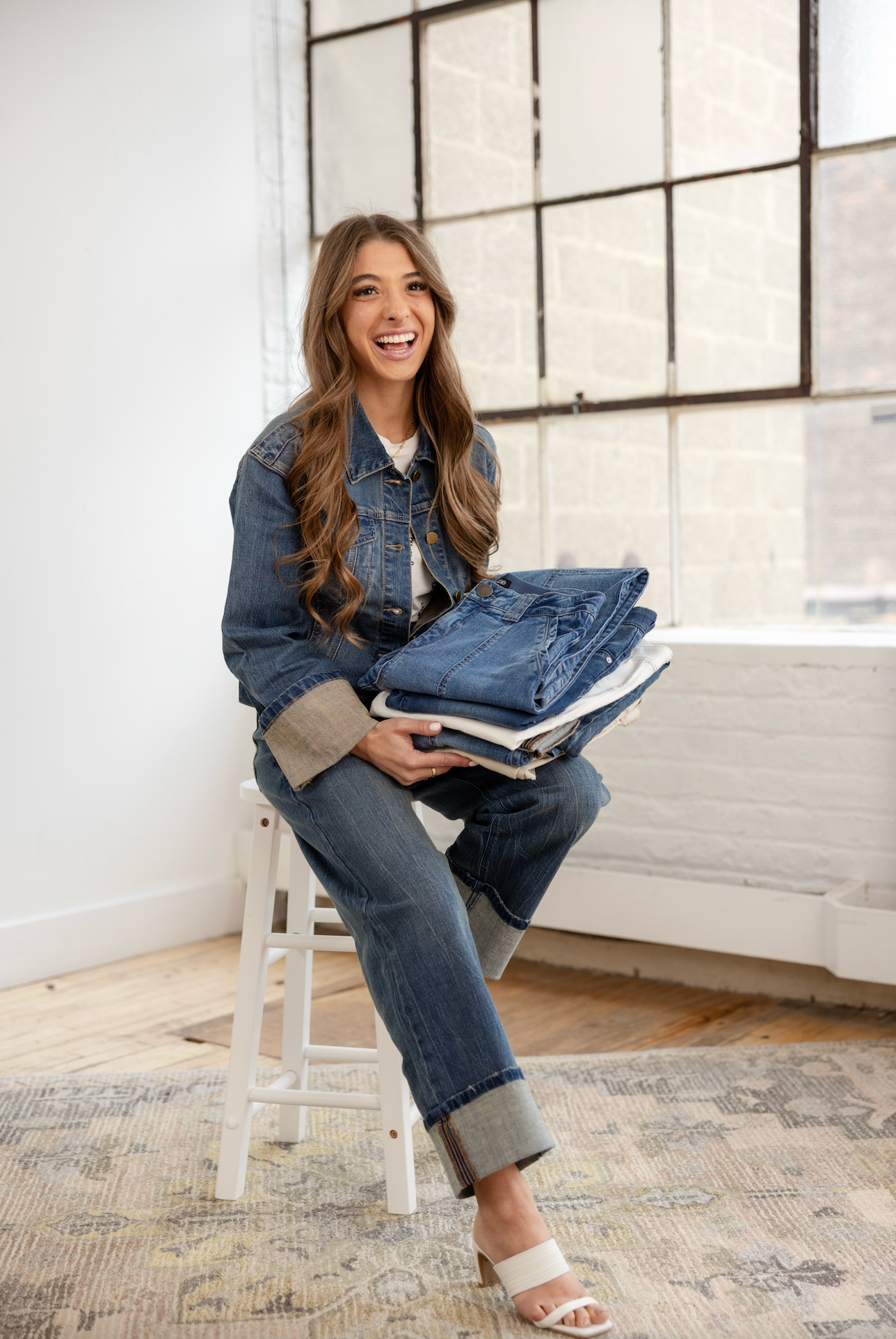 Denim Jacket with Fixed Cuff