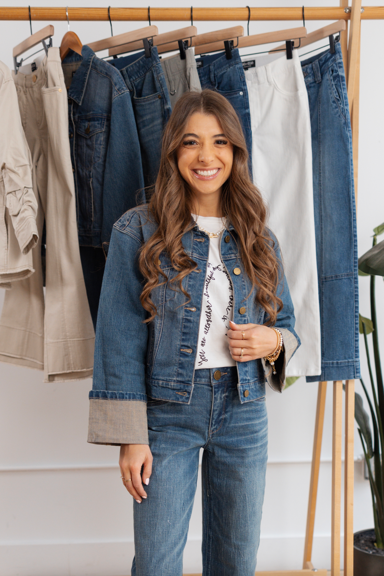 Denim Jacket with Fixed Cuff