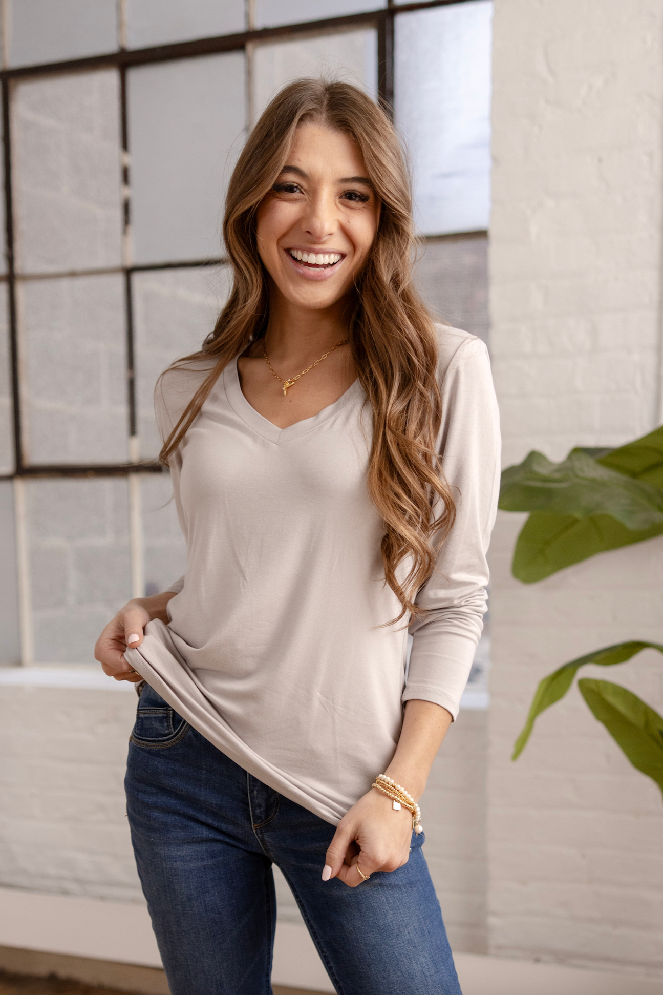 Everyday Long Sleeve V-Neck - 8 Colors
