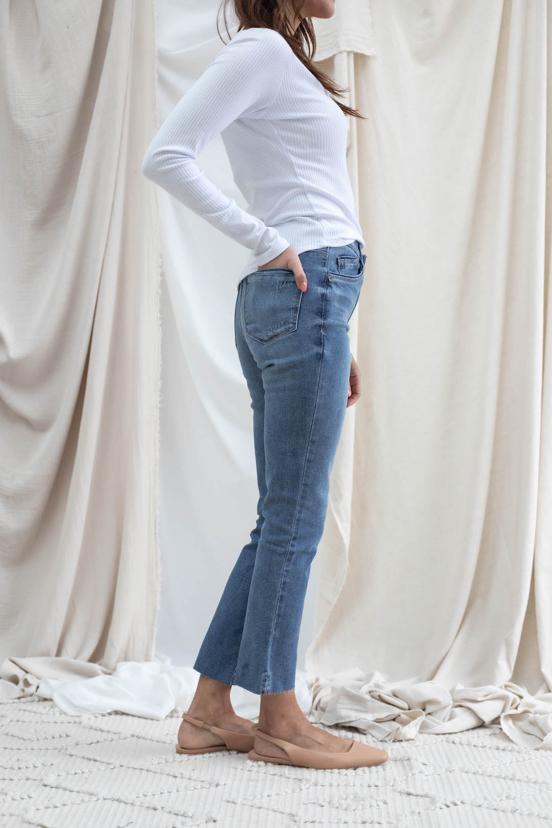 High Rise Vintage Skinny w/ Raw Hem