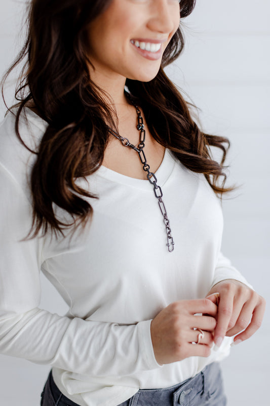 Link Lariat Necklace