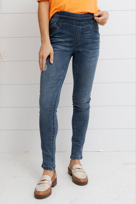 High Rise Ankle Glider - Blue