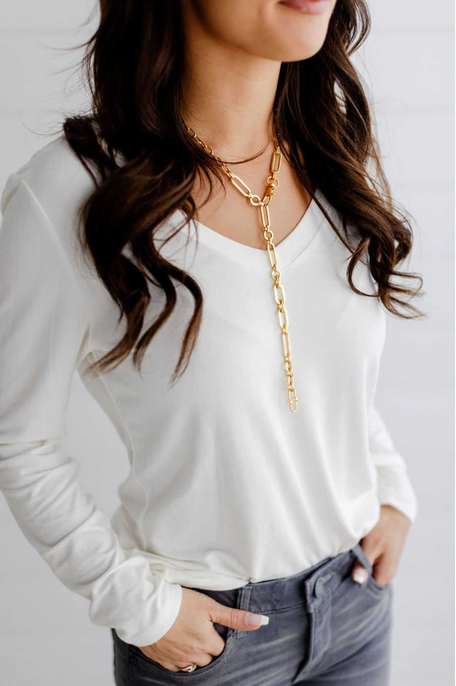 Link Lariat Necklace