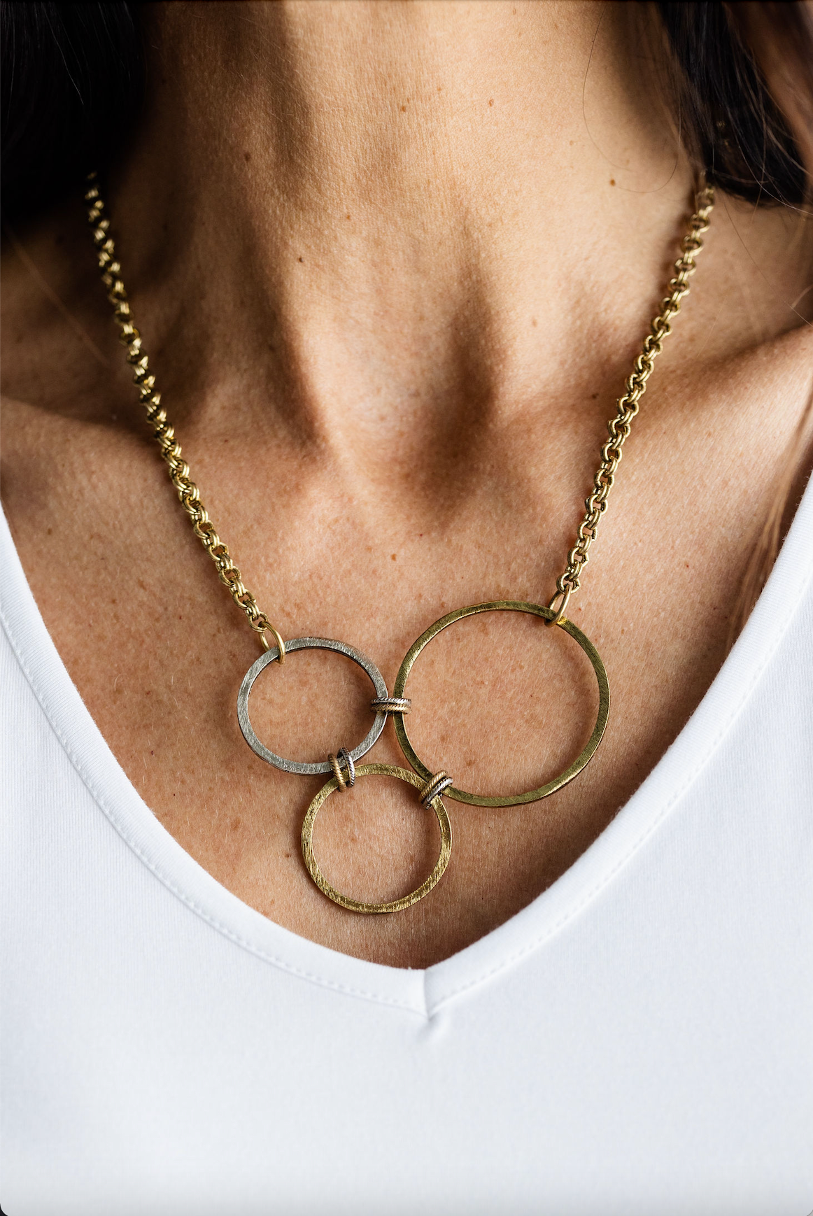 Triple Hoop Artful Necklace