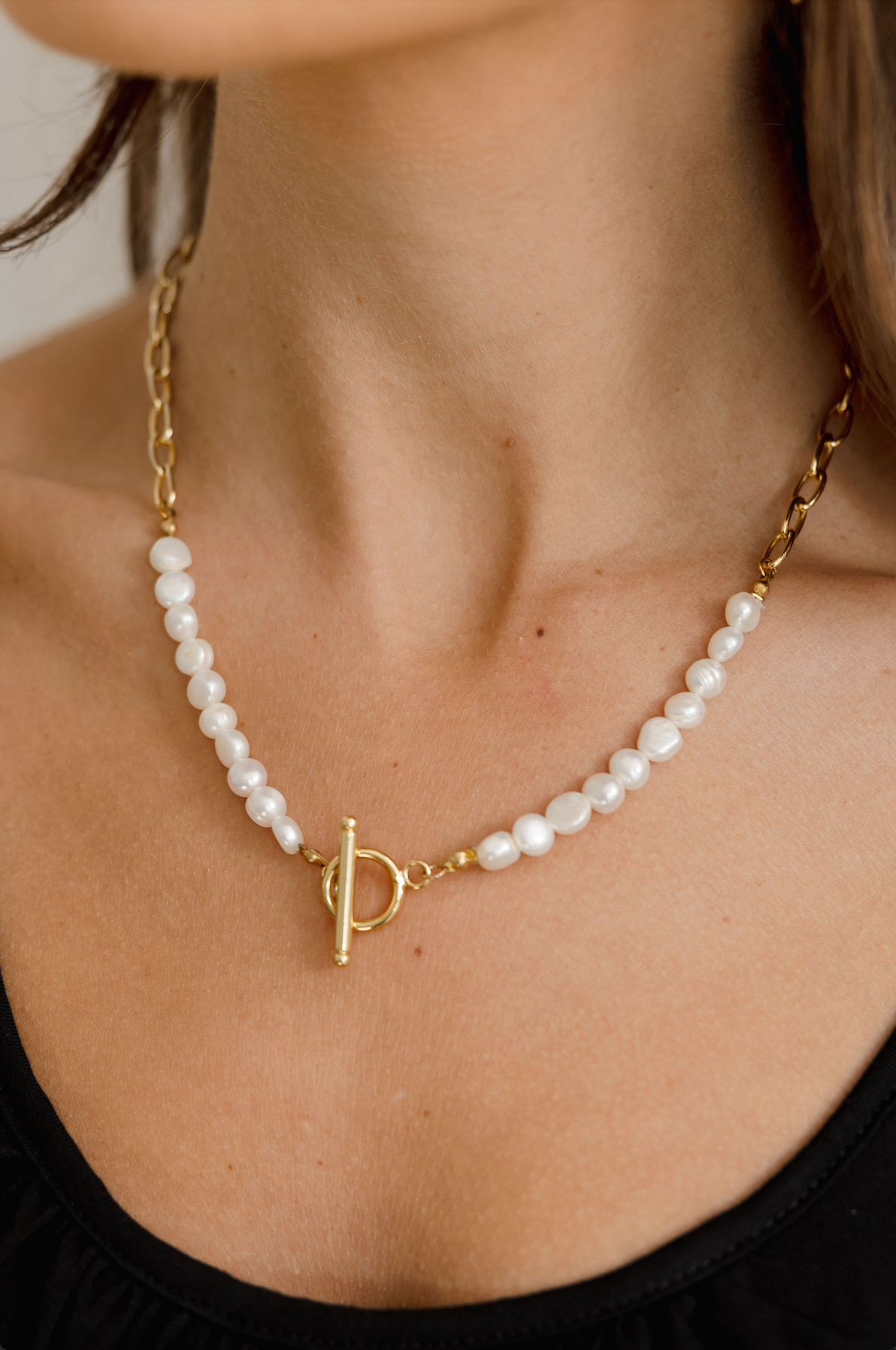 Bella Toggle Freshwater Pearl Necklace