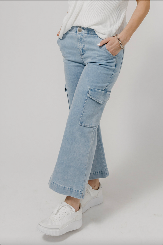 High Rise Cargo Wide Leg