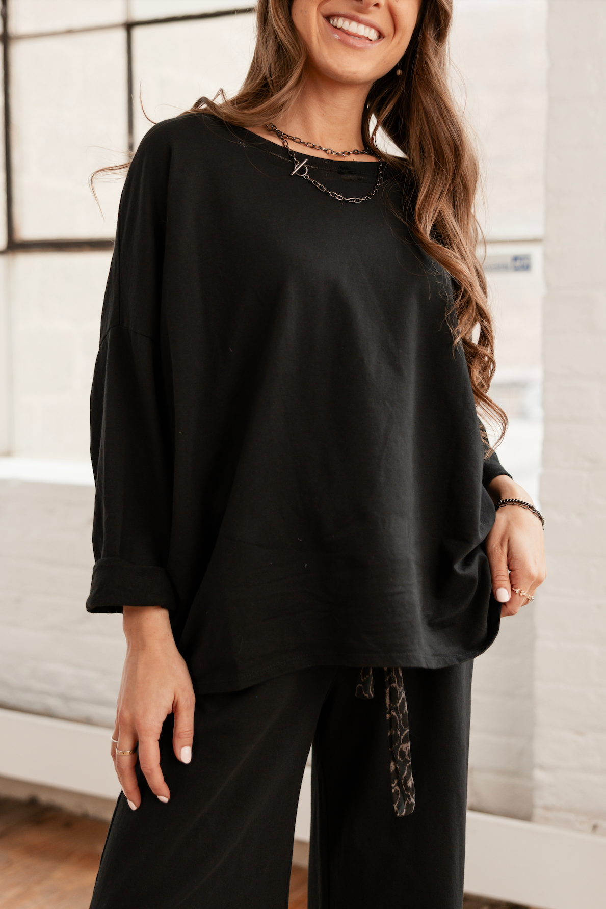 Italian Jet Setter Flowy Top